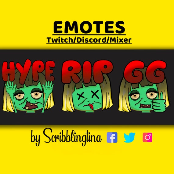 Twitch Emotesemotes Emotes Twitch Zombie Zombie Emotes Etsy Australia