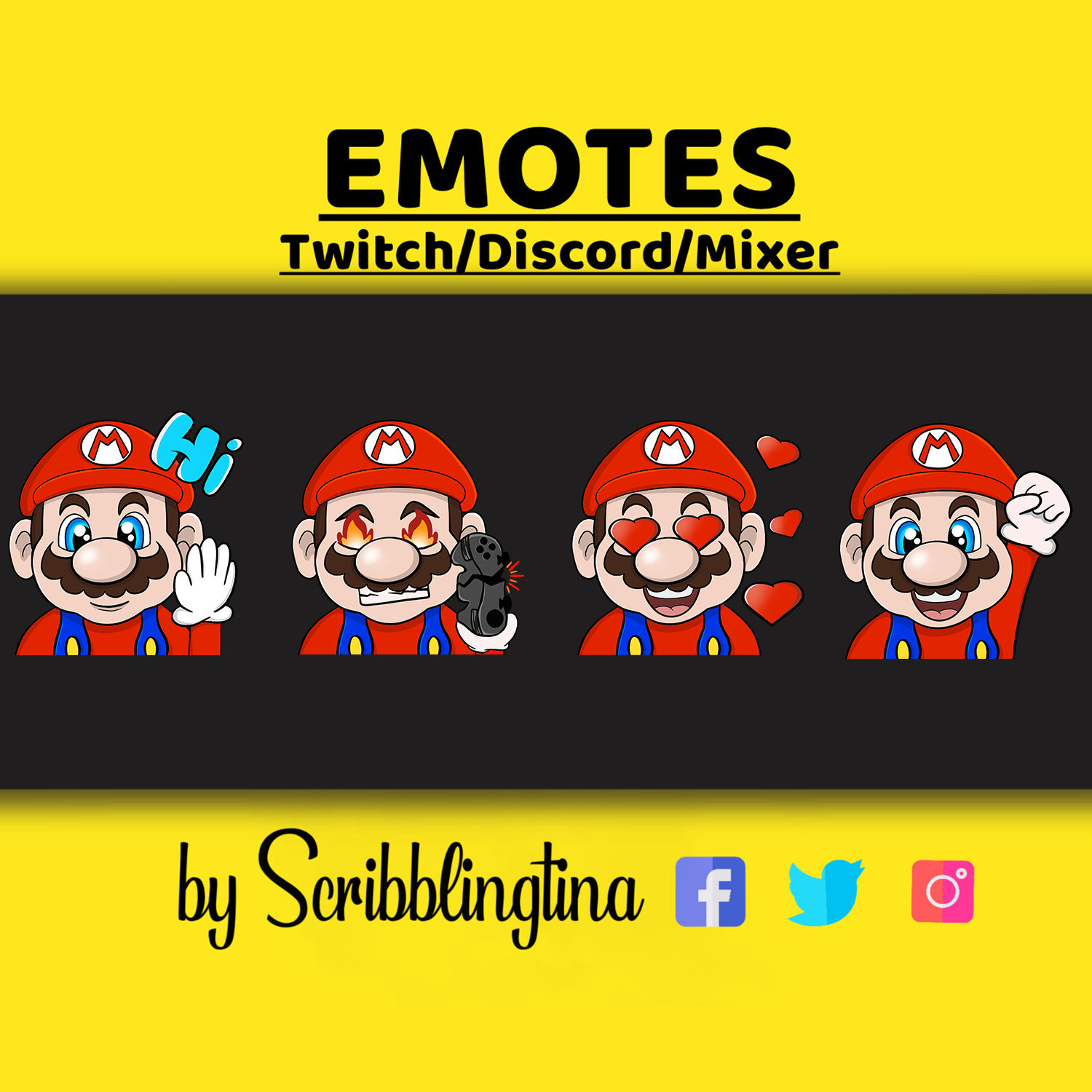 Twitch Emotes Twitch Emotes Mario Mario Emotes Love Etsy Canada