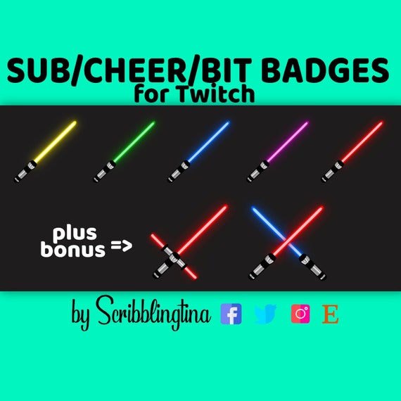 Twitch Sub Badges Sub Badges Subbadges Twitch Badges Sub Etsy