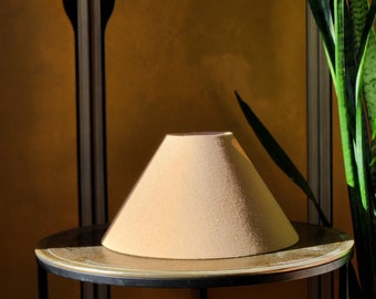 Milky Brown Linen Lampshade, Nordic Boho Lampshade, Perfect for Table Lamp, Floor Lamp