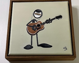 Penman Character Painted Playing Bob Dylan’s Gibson J50 Guitar