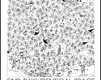 Space Poster: Find Two Identical Space PENMEN® 11 x 17 Print