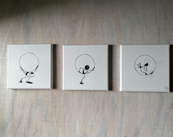 PENMEN Wordless Atlas Comic Strip on Canvas