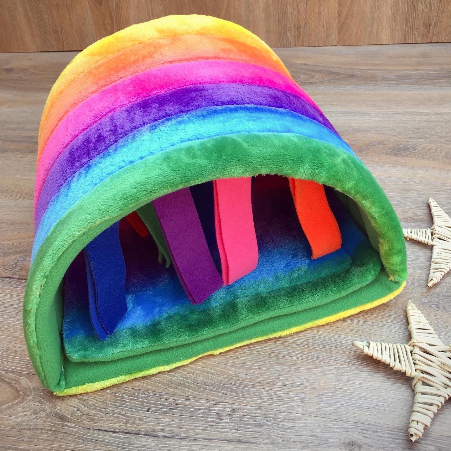 Fleece Forest Tunnel Guinea Pig Bed Etsy UK