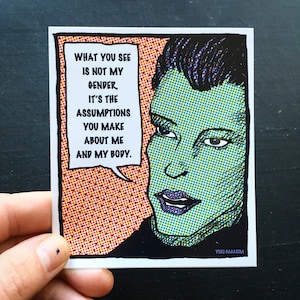 6 Wat je ziet is niet mijn geslacht... - sticker | Stickerpack met 6 sticker