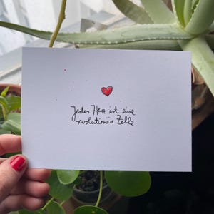 Postcard „Jedes Herz ist eine revolutionäre Zelle“ (original artwork)