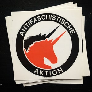 20 Antifaschistische Einhorn Aktion - Aufkleber | Stickerpakket