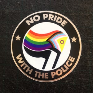 10 No Pride With The Police - Adesivo / Stickerpack (10 adesivi con riflessi argento opaco)