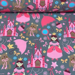 Softshell Druck Prinzessin auf grau