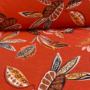 Linen look viscose print