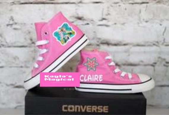 bedazzled pink converse