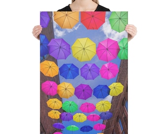 Umbrella Alley Canvas Print Wall Art