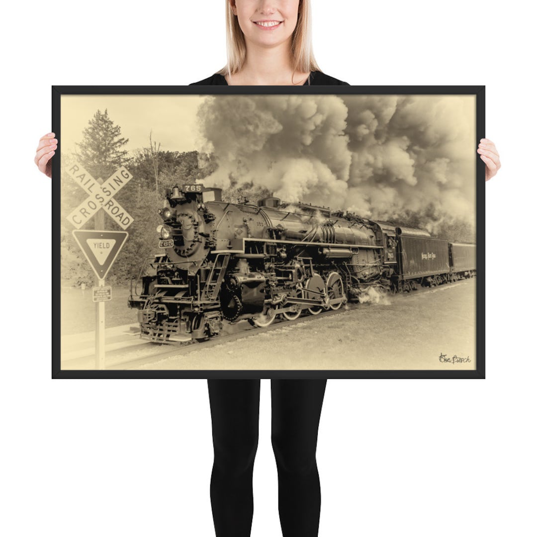 Vintage Effect Train Framed Photograph | Vintage Effect Train Framed ...