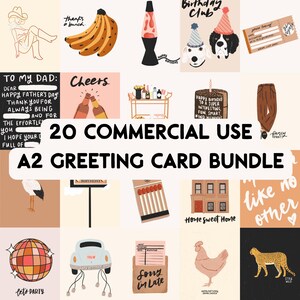 20 arquivos de pacote de clip art digital para cartões comemorativos de uso comercial