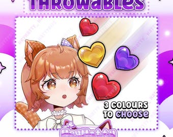 LOVE HEARTS | Twitch Throwables, Streamer Assets, Throwing Assets, Cute Stream Assets, Kawaii Stream Assets, Love Throwable, Heart Throwable