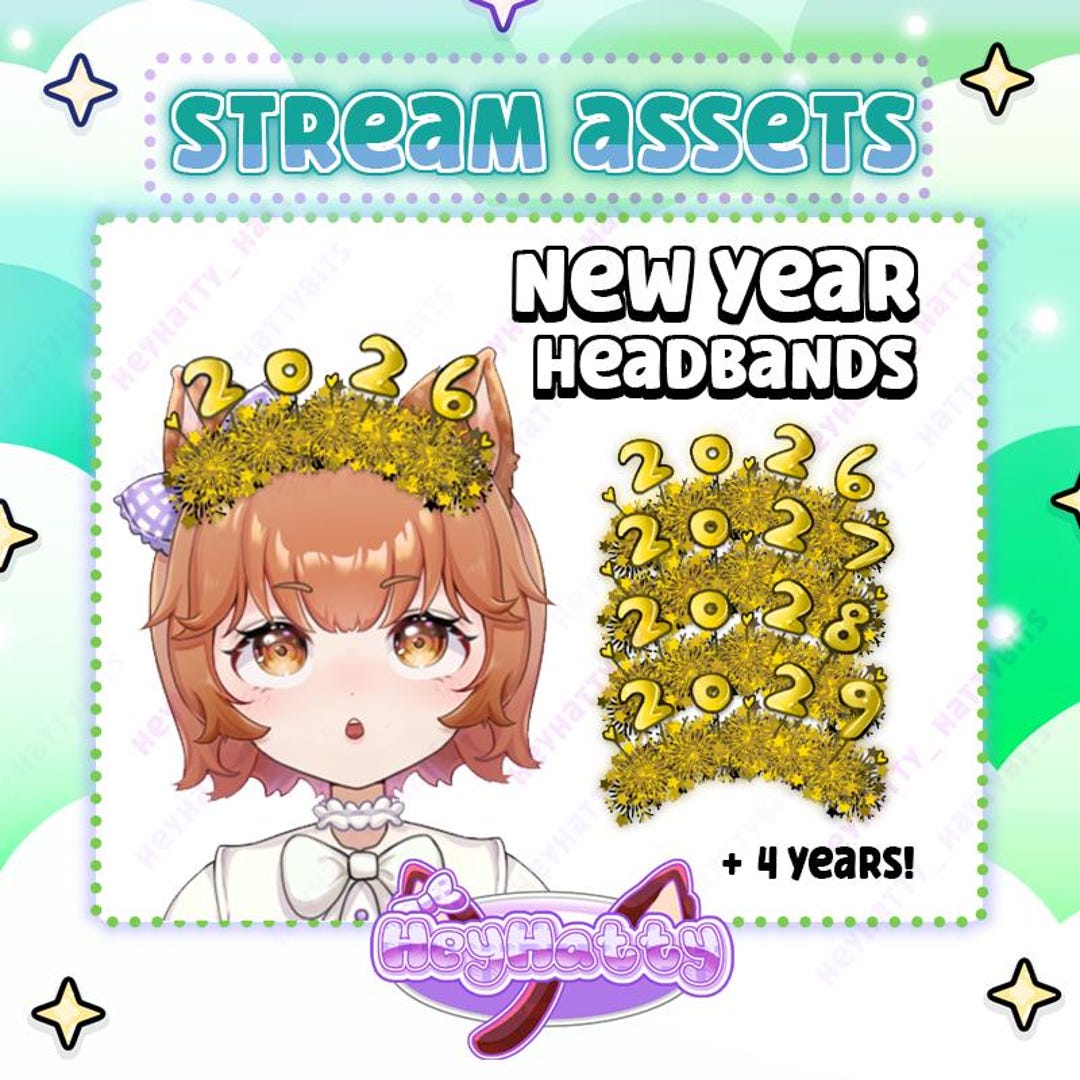 Year Bands | Streamer Assets, Twitch Assets, Pngtuber Assets, Vtuber ...