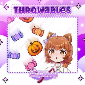 HALLOWEEN | Twitch Throwables, Streamer Assets, Twitch Assets, Throwing Assets, Cute Stream Assets, Halloween Stream Assets, Pumpkin Assets