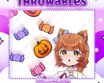 HALLOWEEN | Twitch Throwables, Streamer-Assets, Twitch-Assets, Throwing-Assets, Niedlicher Stream-Assets, Halloween-Assets