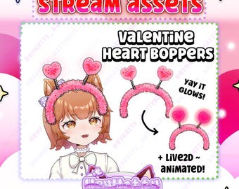 Glow Heartboppers | PNGtuber assets, Heart Vtuber Assets, Cute Stream Assets, Vtube Studio, Valentine's Day Stream Assets, Valentines Stream