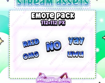BLUE Emotes | Blue Twitch Emotes, Chat Assets, Cute Stream Assets, Emote Stream Assets, Blue Chat Discord Emotes, Cute Silly Emotes