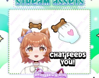 CHAT feeds TREATS | Channel Point Redeem, Twitch Assets, Furry Assets, Cute Stream Assets, Cute Furry Stream Assets, Furry Streamer Assets