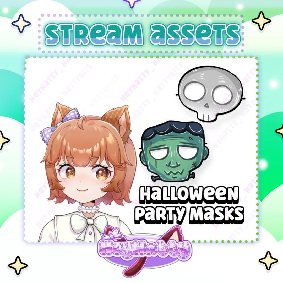 Halloween Masks | Streamer Assets, Twitch Assets, Pngtuber Assets ...