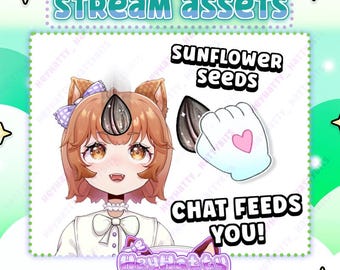 CHAT feeds SEEDS | Channel Point Redeem, Twitch Assets, Furry Assets, Cute Stream Assets, Cute Bird Stream Assets, Hamster Streamer Assets