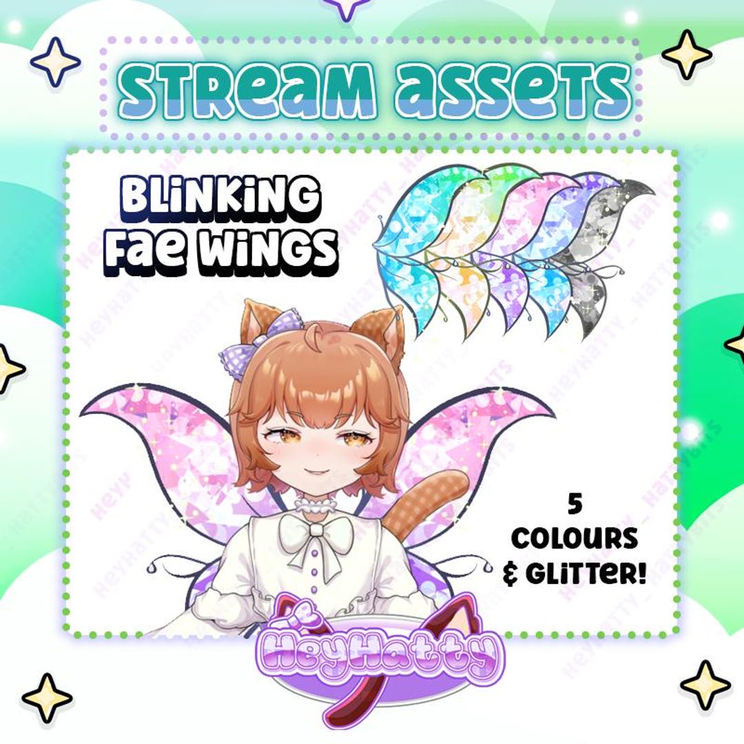 ANIMATED Fae Wings | Streamer Assets, Twitch Assets, Pngtuber Assets ...