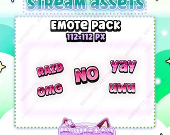 PINK Emotes | Pink Twitch Emotes, Chat Assets, Cute Stream Assets, Emote Stream Assets, Pink Discord Emotes, Cute Silly Emotes