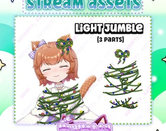 Xmas Jumble | Streamer Assets, Twitch Assets, PNGtuber assets, Vtuber Assets, Cute Stream Assets, Stream Assets, Christmas Stream Assets