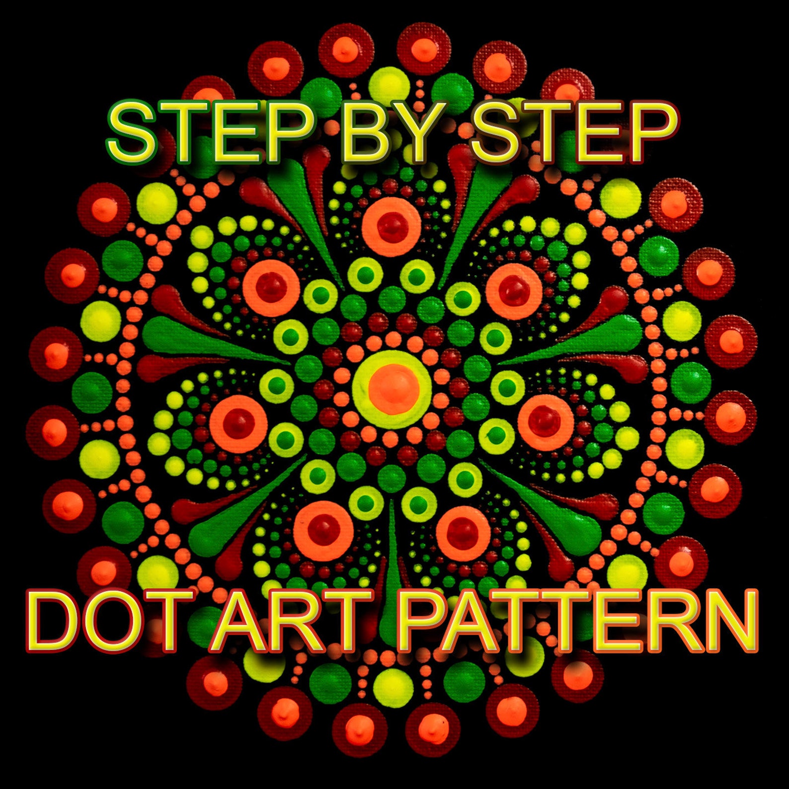 Dot Art Pattern Canvas 44 Downloadable PDF Mandala Dotting Dotting Art ...