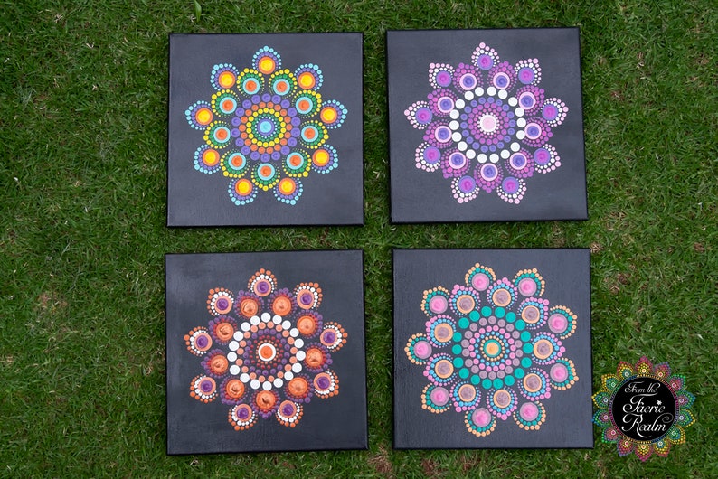 Dot Art Pattern Canvas 32 Downloadable PDF Mandala Dotting Dotting Art ...