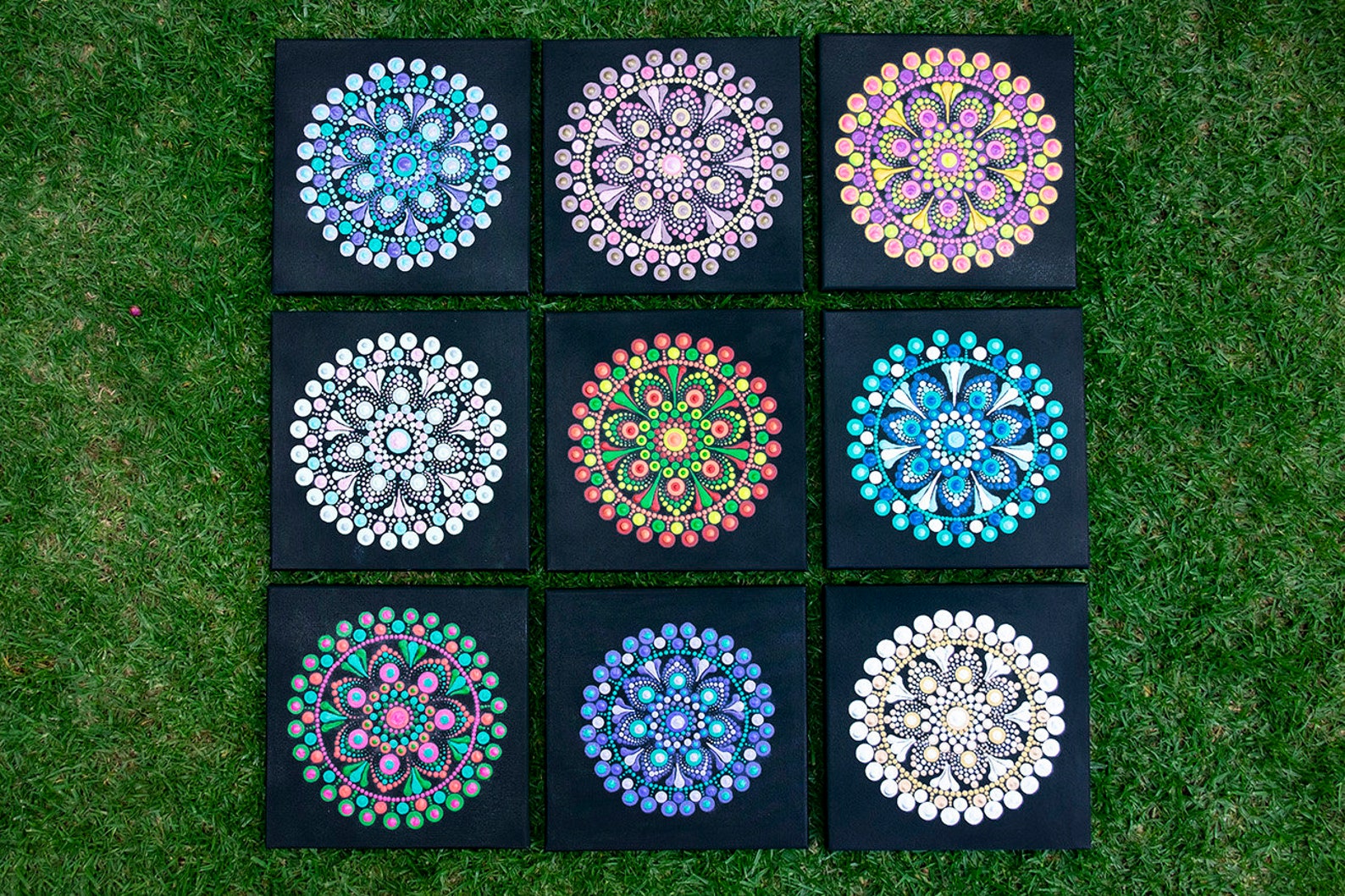 Dot Art Pattern Canvas 44 Downloadable PDF Mandala Dotting Dotting Art ...