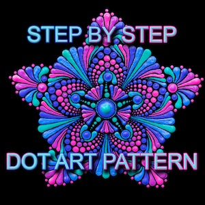 Dot Art Intermediate Pattern Canvas 2 - Downloadable PDF - Mandala Dotting - Dotting Art Painting - Printable Pattern - Mandala Dot Painting