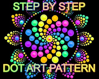 Dot Art Pattern Canvas 19 - Downloadable PDF - Mandala Dotting - Dotting Art Painting - Printable Pattern - Mandala Dot Painting