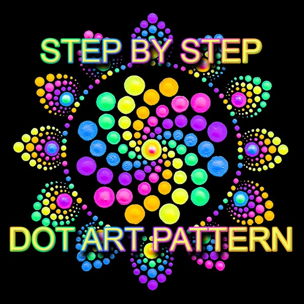 Dot Art Pattern Canvas 19 - Downloadable PDF - Mandala Dotting - Dotting Art Painting - Printable Pattern - Mandala Dot Painting