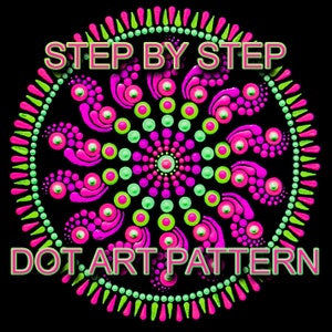 Dot Art Pattern Canvas 50 - Downloadable PDF - Mandala Dotting - Dotting Art Painting - Printable Pattern - Mandala Dot Painting