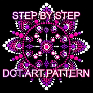 Dot Art Pattern Canvas 21 - Downloadable PDF - Mandala Dotting - Dotting Art Painting - Printable Pattern - Mandala Dot Painting