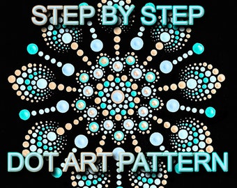 Dot Art Pattern Canvas 8 - Downloadable PDF - Mandala Dotting - Dotting Art Painting - Printable Pattern - Mandala Dot Painting