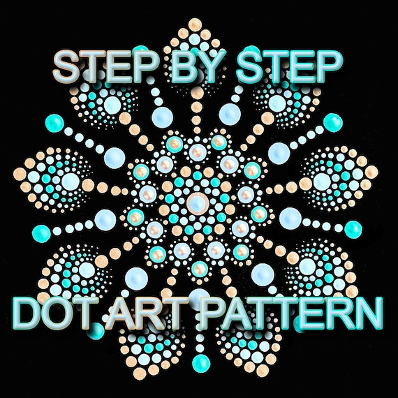 dot art pattern canvas 8 downloadable pdf mandala dotting etsy