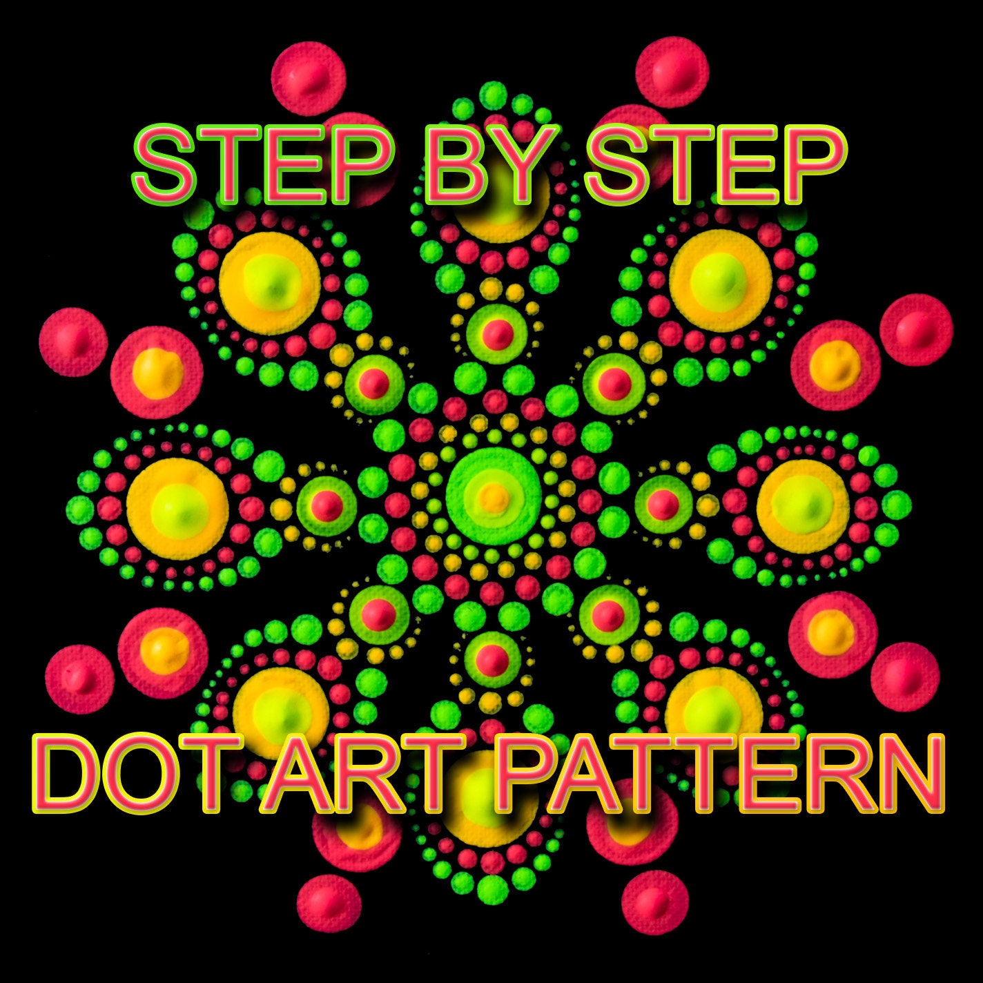 Dot Art Pattern Canvas 33 - Downloadable PDF - Mandala Dotting ...