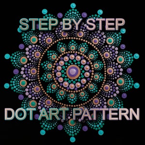 Dot Art Patroon Canvas 28 - Downloadbare PDF - Mandala Dotting - Dotting Art Painting - Afdrukbaar patroon - Mandala Dot Painting