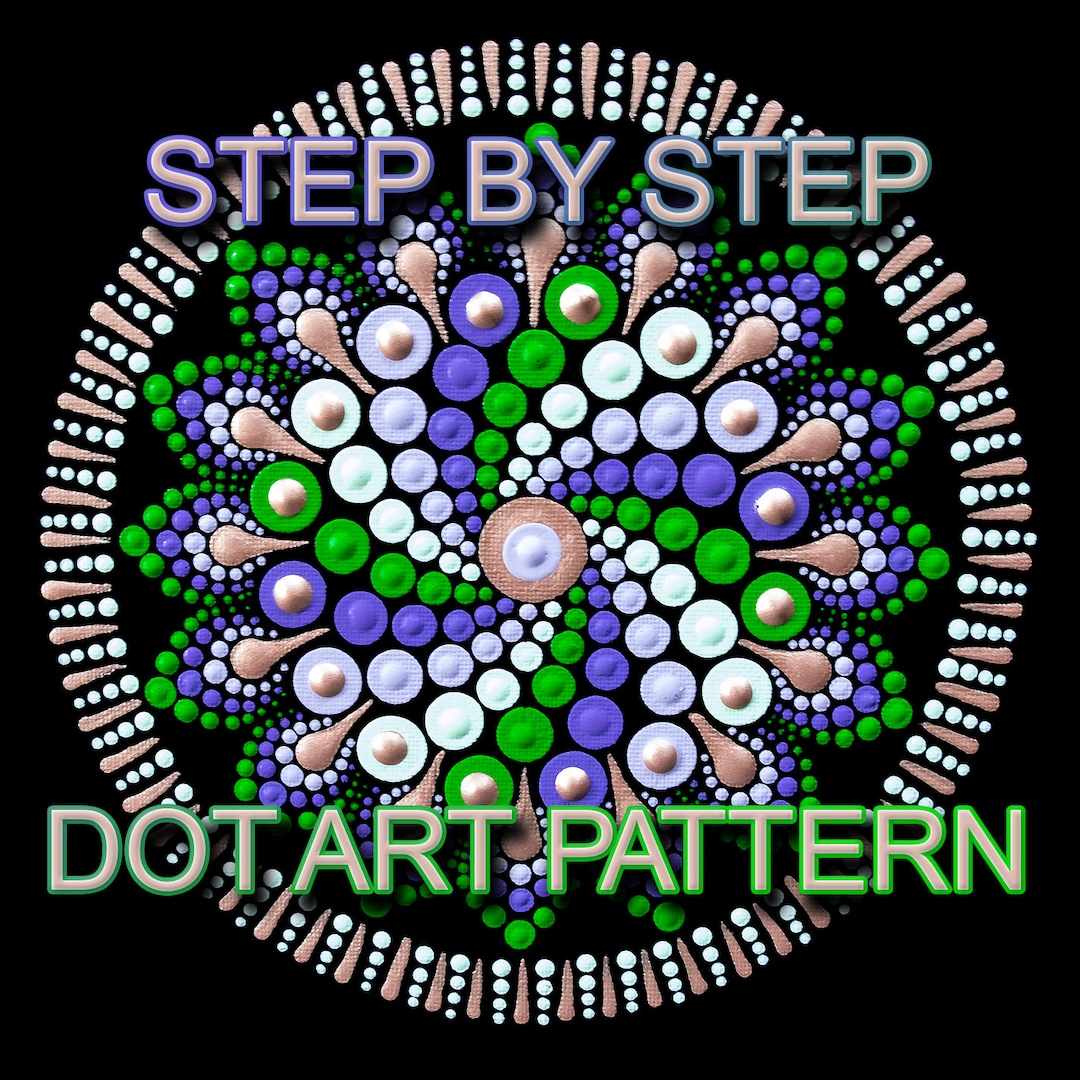 Dot Art Pattern Canvas 41 - Downloadable PDF - Mandala Dotting ...