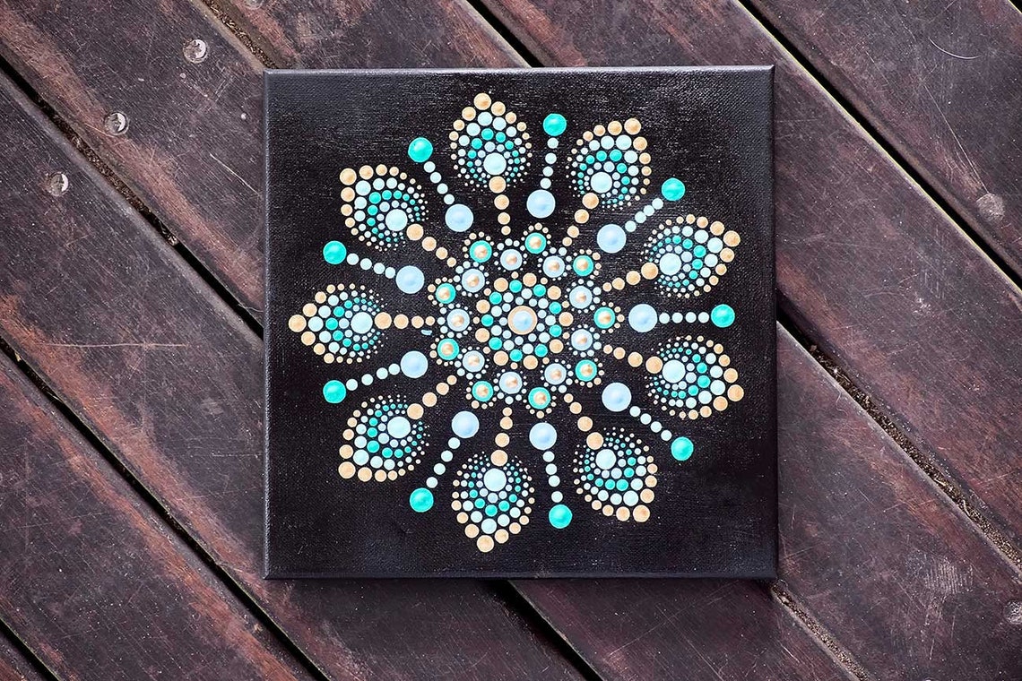 Dot Art Pattern Canvas 8 - Downloadable PDF - Mandala Dotting - Dotting ...