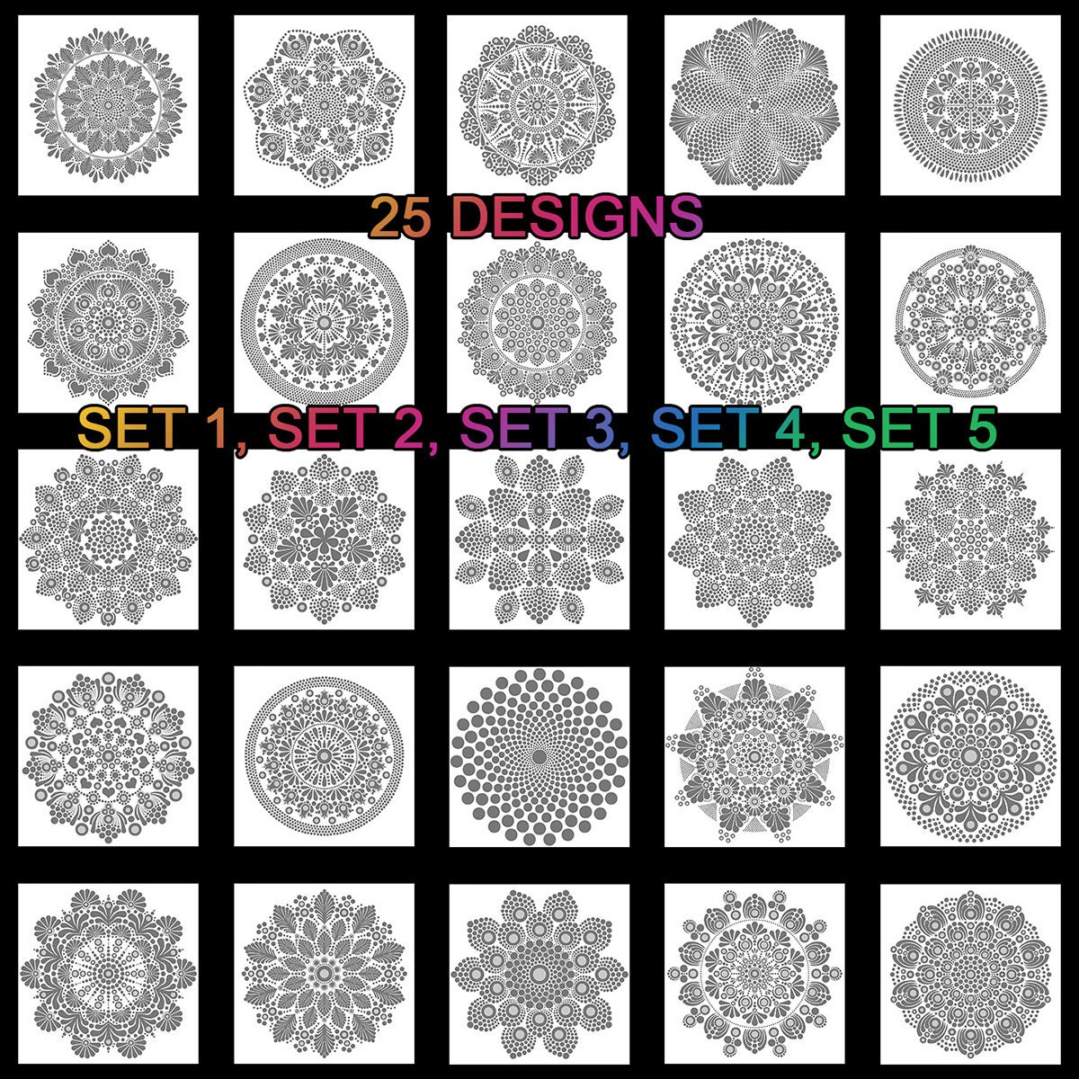Dot Art Mandala Dot on Top Practice Pages 25 Mandalas in 5 - Etsy Australia