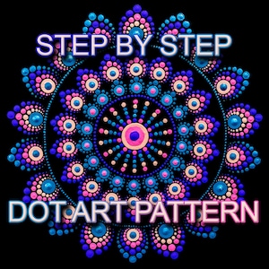 Dot Art Pattern Canvas 37 - Downloadable PDF - Mandala Dotting - Dotting Art Painting - Printable Pattern - Mandala Dot Painting