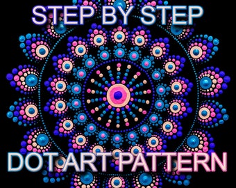 Dot Art Pattern Canvas 37 - Downloadable PDF - Mandala Dotting - Dotting Art Painting - Printable Pattern - Mandala Dot Painting