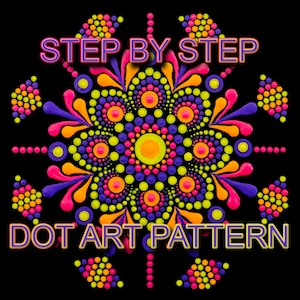 Dot Art Pattern Canvas 49 - Downloadable PDF - Mandala Dotting - Dotting Art Painting - Printable Pattern - Mandala Dot Painting