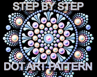 Dot Art Pattern Canvas 42 - Downloadable PDF - Mandala Dotting - Dotting Art Painting - Printable Pattern - Mandala Dot Painting
