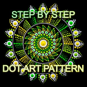 Dot Art Pattern Canvas 36 - PDF para download - Mandala Dotting - Dotting Art Painting - Padrão para impressão - Mandala Dot Painting